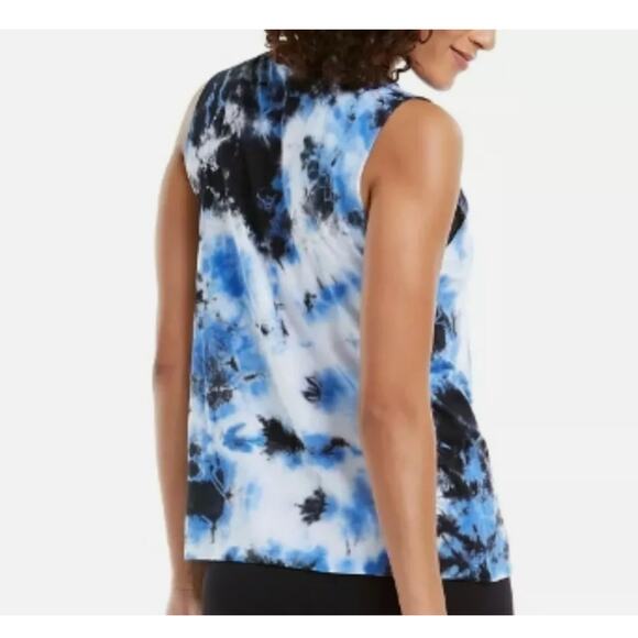 Calvin Klein Tie Dye Women's Blue Sleeveless Tank Top Small NEW - Picture 2 of 5